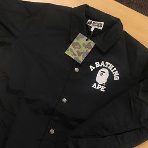 Bape Black Coaches Jacket